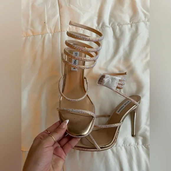 Steve Madden Wrap Exotica Sandal Wrap Heels - Picture 5 of 15